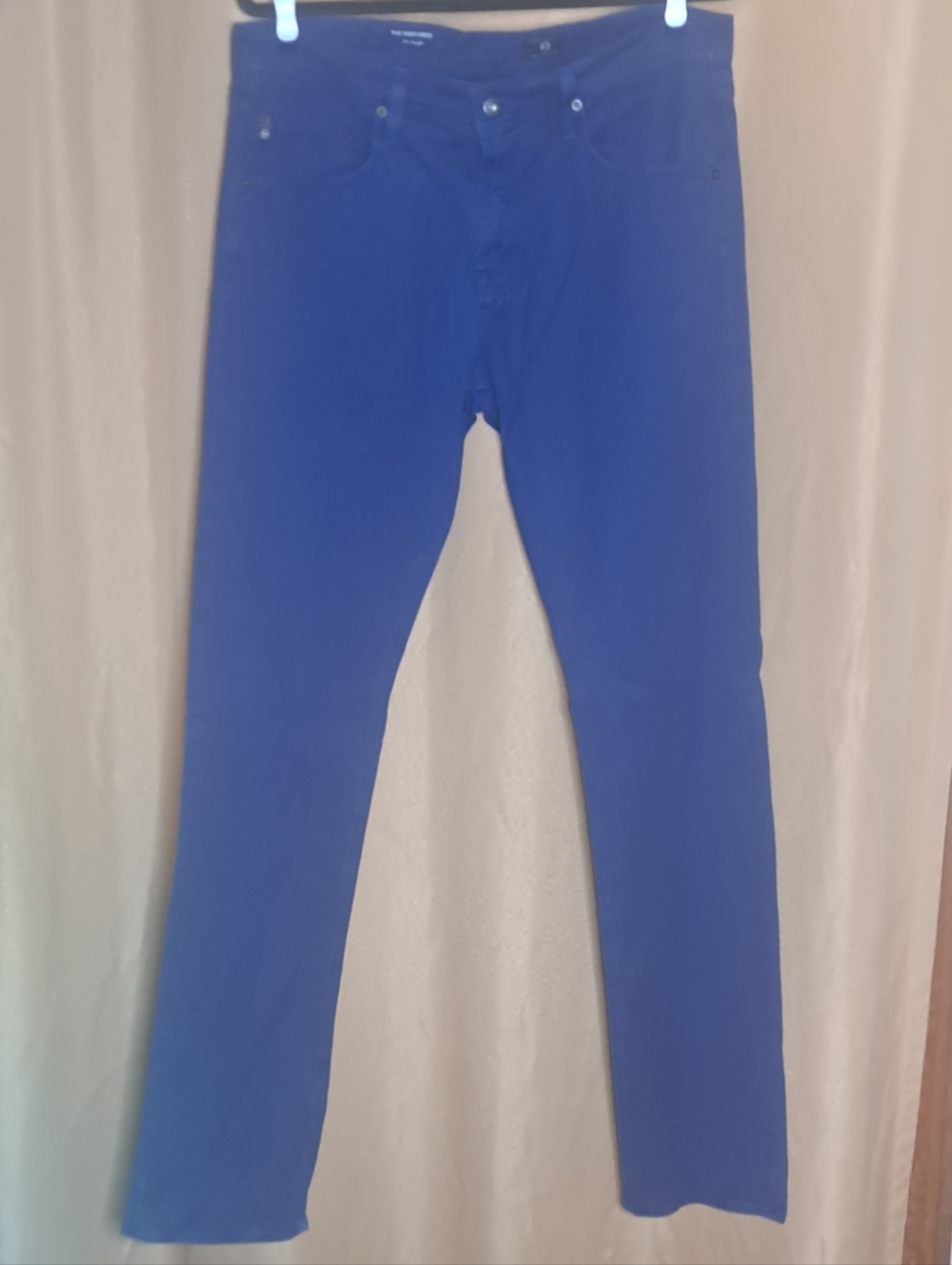 Ag Adriano Goldschmied Slim Straight Cobalt Blue Jeans. Size 34. Tall 35" Inseam